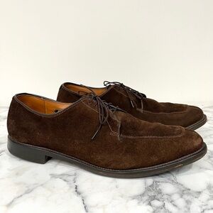 Allen Edmonds Delray chocolate brown suede dress shoes oxford’s men’s size 11.5